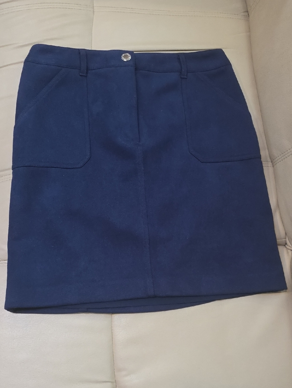 White House Black Market Navy Pocket A-Line Skirt
